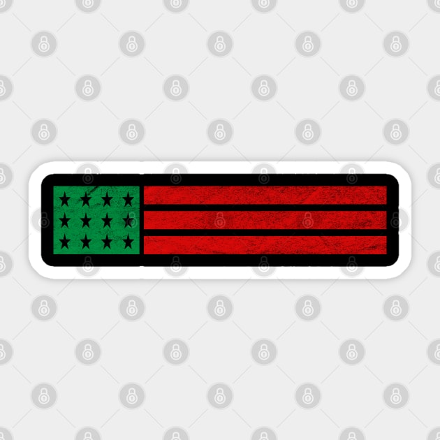 African American Flag Sticker by BaderAbuAlsoud